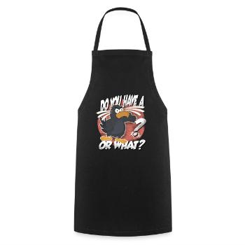 Do you have a bird? Or what? funny raven - Cooking Apron - black - Front - AI Model Male 185 dark (185cm)