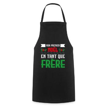 Le premier Noël en tant que frère - Tablier de cuisine - noir - Devant - AI Model Male 185 dark (185cm)