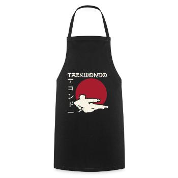 taekwondo. martial arts. Gift idea. Japan - Cooking Apron - black - Front - AI Model Male 185 dark (185cm)
