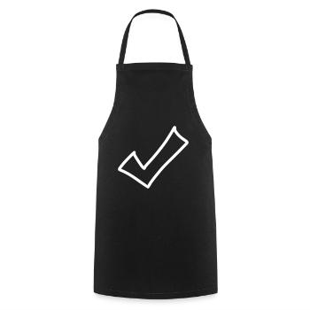 Hook Emoji Sketch Dessin - Tablier de cuisine - noir - Devant - AI Model Male 185 dark (185cm)