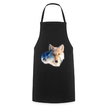 Loup loups climat environnement forêt cadeau - Tablier de cuisine - noir - Devant - AI Model Male 185 dark (185cm)