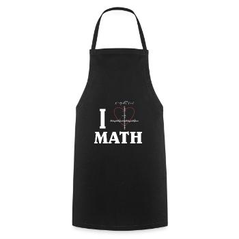 J’aime les maths matheux idées cadeaux algèbre - Tablier de cuisine - noir - Devant - AI Model Male 185 dark (185cm)