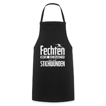 Fechten Fechten - Kochschürze - Schwarz - Vorne - AI Model Male 185 dark (185cm)