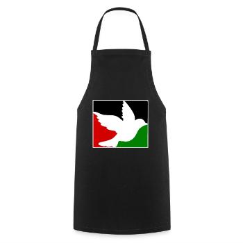 Free palestine - Tablier de cuisine - noir - Devant - AI Model Male 185 dark (185cm)