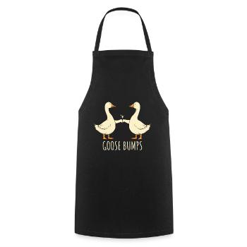 Goose Bumps Funny Geese Fist Bump Silly Goose - Cooking Apron - black - Front - AI Model Male 185 dark (185cm)