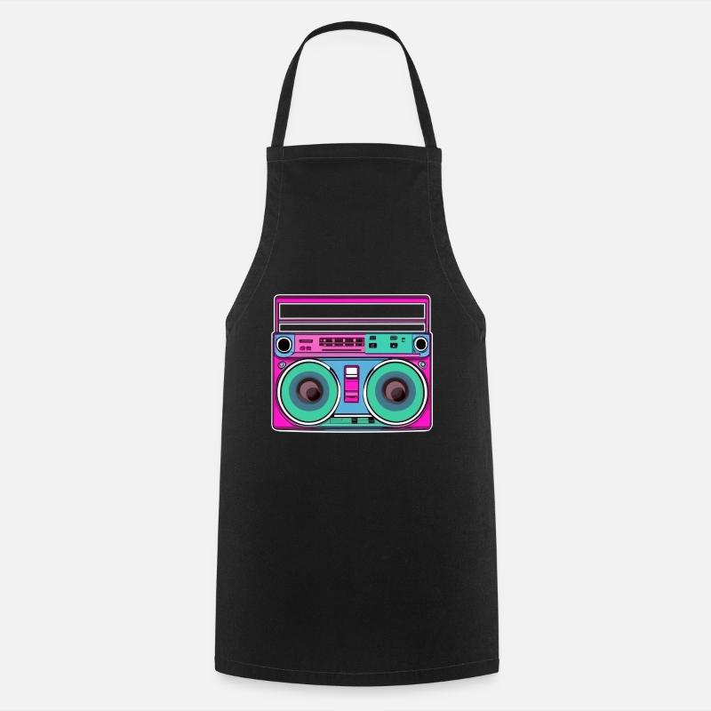 Ghetto Blaster Fluo - Tablier de cuisine - noir