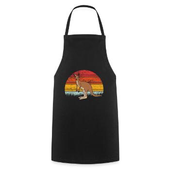 Kangaroo - Cooking Apron - black - Front - AI Model Male 185 dark (185cm)