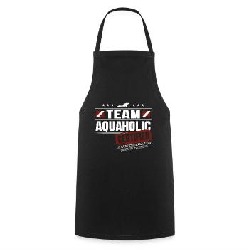 Team Aquaholic Diving Gift - Cooking Apron - black - Front - AI Model Male 185 dark (185cm)