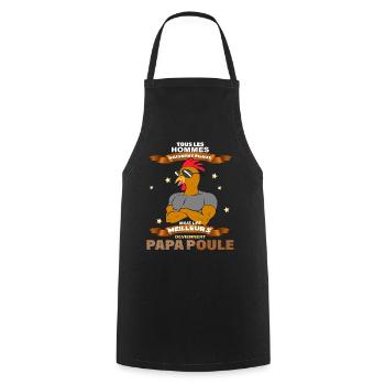 Papa poule Stylé Lunettes De Soleil Humour Homme - Tablier de cuisine - noir - Devant - AI Model Male 185 dark (185cm)