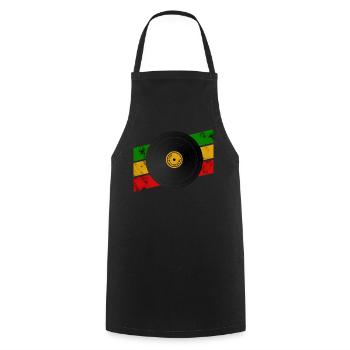 Dub Reggae Platte - Kochschürze - Schwarz - Vorne - AI Model Male 185 dark (185cm)