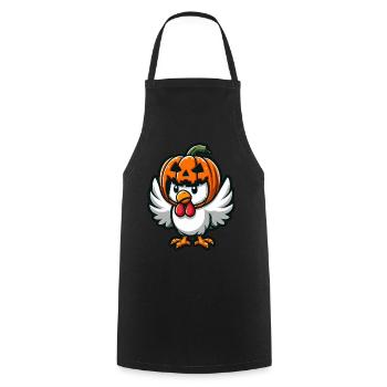 Halloween Kürbis Huhn Helm Herbst Lustig - Kochschürze - Schwarz - Vorne - AI Model Male 185 dark (185cm)