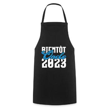 Cadeau Annonce grossesse bientôt Oncle 2023.Tonton - Tablier de cuisine - noir - Devant - AI Model Male 185 dark (185cm)