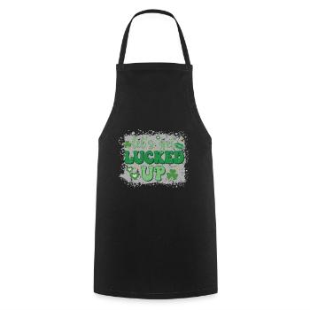 St. Patricks Day - Lets get lucked up - Kochschürze - Schwarz - Vorne - AI Model Male 185 dark (185cm)