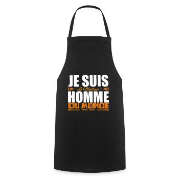 Je Suis Le Meilleur Homme Du Monde Spéciale Cadeau - Tablier de cuisine - noir - Devant - AI Model Male 185 dark (185cm)