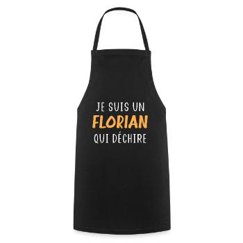 Je suis un Florian qui déchire - Tablier de cuisine - noir - Devant - AI Model Male 185 dark (185cm)