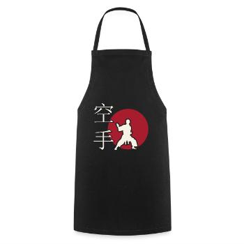 Karate. Kampfsport. Geschenkidee. Japan. - Kochschürze - Schwarz - Vorne - AI Model Male 185 dark (185cm)