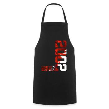 24TH BIRTHDAY 24 YEARS LIMITED EDITION 2002 - Cooking Apron - black - Front - AI Model Male 185 dark (185cm)