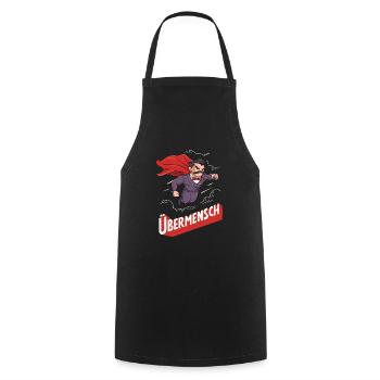 Nietzsche Übermensch Philosophy - Cooking Apron - black - Front - AI Model Male 185 dark (185cm)