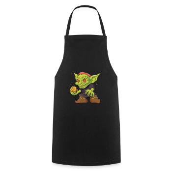 Goblin Orc D20 Cube Design pour un RPG GAMER - Tablier de cuisine - noir - Devant - AI Model Male 185 dark (185cm)