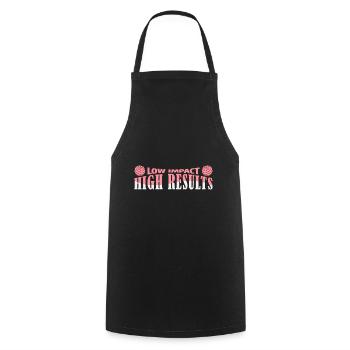Gym Training Design for Low Impact Workout - Cooking Apron - black - Front - AI Model Male 185 dark (185cm)