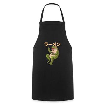 La grenouille crapaud mange la conception de soupe ramen pour un - Tablier de cuisine - noir - Devant - AI Model Male 185 dark (185cm)