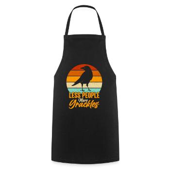 Blackbird Grackle Bird Design pour les ornithologues amateurs - Tablier de cuisine - noir - Devant - AI Model Male 185 dark (185cm)