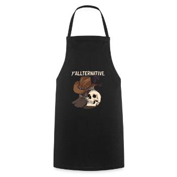Gothique Y’allternative Graphic Western - Tablier de cuisine - noir - Devant - AI Model Male 185 dark (185cm)