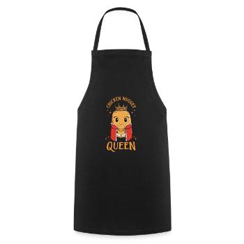 Chicken Nugget Queen Chicken Nugget Lover - Kochschürze - Schwarz - Vorne - AI Model Male 185 dark (185cm)
