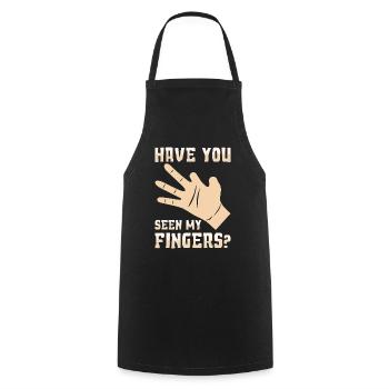 Haben Sie meine Finger gesehen? Fingeramputierter - Kochschürze - Schwarz - Vorne - AI Model Male 185 dark (185cm)