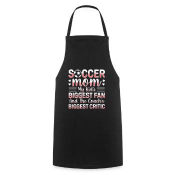 Fußball-Mutter Gameday Soccer Mom - Cooking Apron - black - Front - AI Model Male 185 dark (185cm)