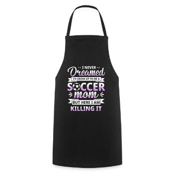 Fußball-Mutter Gameday Soccer Mom - Kochschürze - Schwarz - Vorne - AI Model Male 185 dark (185cm)