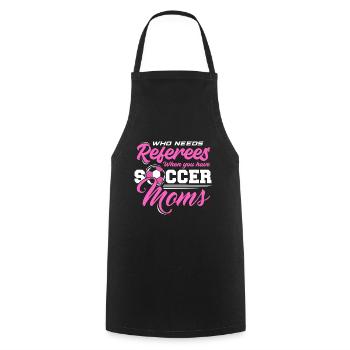 Fußball-Mutter Gameday Soccer Mom - Cooking Apron - black - Front - AI Model Male 185 dark (185cm)