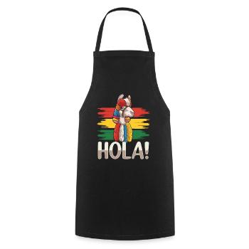Bolivien Flagge Bolivianische Alpaka-liebhaber - Kochschürze - Schwarz - Vorne - AI Model Male 185 dark (185cm)