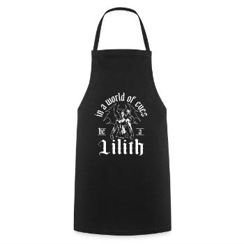 Lilith, Demon, Gothic, Mythology, Folklore, - Cooking Apron - black - Front - AI Model Male 185 dark (185cm)