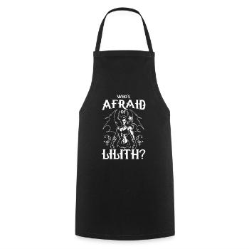 Lilith, Demon, Gothic, Mythology, Folklore, - Cooking Apron - black - Front - AI Model Male 185 dark (185cm)
