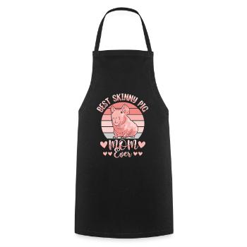hairless guinea pig, skinny pig, - Cooking Apron - black - Front - AI Model Male 185 dark (185cm)