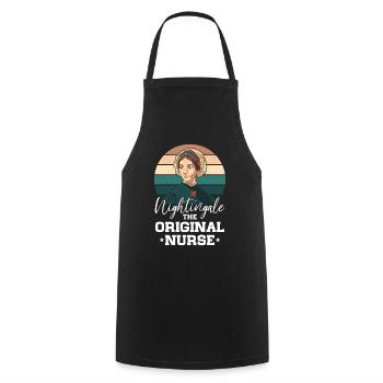Infirmière Florence Nightingale Medical - Tablier de cuisine - noir - Devant - AI Model Male 185 dark (185cm)