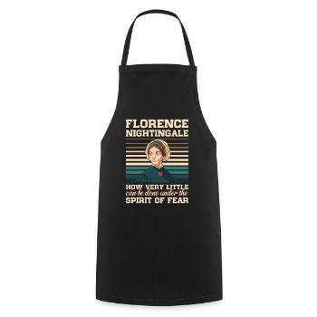 Infirmière Florence Nightingale Medical - Tablier de cuisine - noir - Devant - AI Model Male 185 dark (185cm)