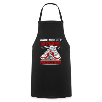 Shoe Collector Shoemaker Sneaker Addict - Cooking Apron - black - Front - AI Model Male 185 dark (185cm)