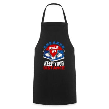 Shoe Collector Shoemaker Sneaker Addict - Cooking Apron - black - Front - AI Model Male 185 dark (185cm)
