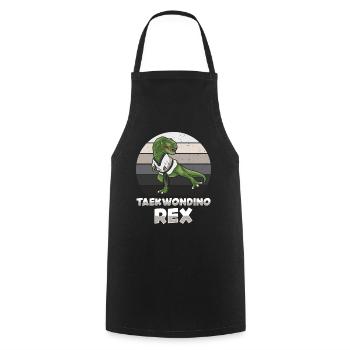 Taekwondino Rex Dinosaurier-Liebhaber T-rex - Kochschürze - Schwarz - Vorne - AI Model Male 185 dark (185cm)