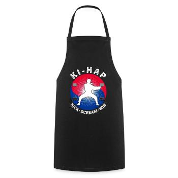 Tang Soo Do Cadeau - Tablier de cuisine - noir - Devant - AI Model Male 185 dark (185cm)