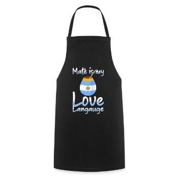 Argentina flag Argentine yerba mate tea - Cooking Apron - black - Front - AI Model Male 185 dark (185cm)