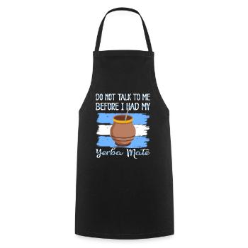 Argentina flag Argentine yerba mate tea - Cooking Apron - black - Front - AI Model Male 185 dark (185cm)