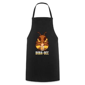 Bubble Tea Drink Pearl Milk Tea Lover Kawaii - Cooking Apron - black - Front - AI Model Male 185 dark (185cm)