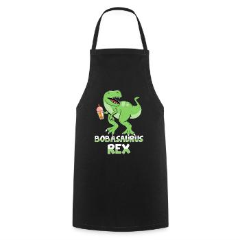 Bubble Tea Drink Pearl Milk Tea Lover Kawaii - Cooking Apron - black - Front - AI Model Male 185 dark (185cm)