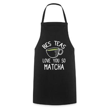 Grüntee-Liebhaber Japanischer Matcha-Latte-Drink - Kochschürze - Schwarz - Vorne - AI Model Male 185 dark (185cm)
