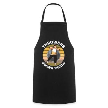 Athletics, athletics, throwing athletes, - Cooking Apron - black - Front - AI Model Male 185 dark (185cm)