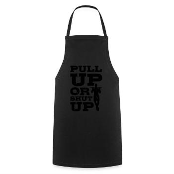 Fitness Workout Training Exercise Pull-Up - Cooking Apron - black - Front - AI Model Male 185 dark (185cm)