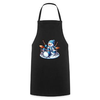 Santa Claus Martial Arts Merry Kickmas Martial - Cooking Apron - black - Front - AI Model Male 185 dark (185cm)